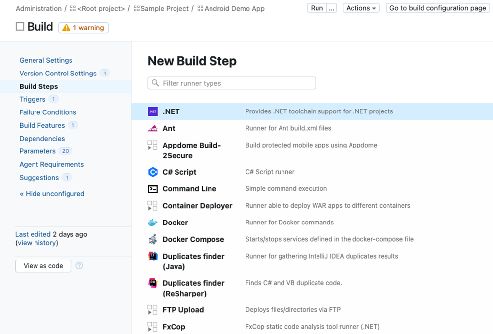 15 New Build Steps
